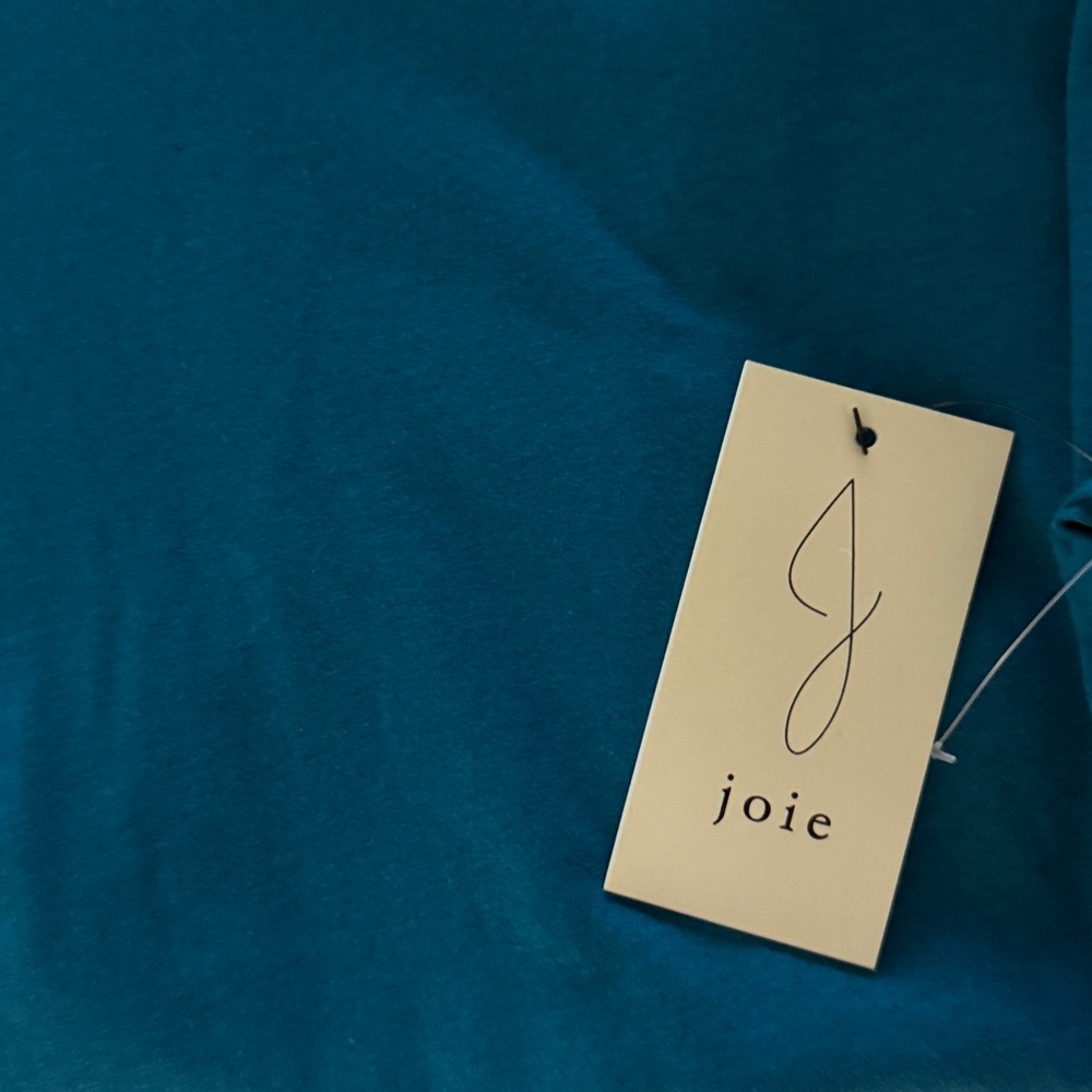 Joie Teal Blue Crew Neck Tee shirt NWT M - Picture 4 of 4